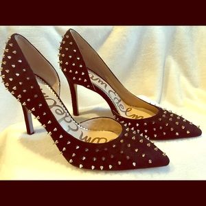 Sam Edelman "Hadlee" D'Orsay pumps in black suede.